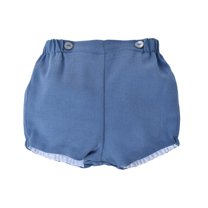 Warmi Short Dante Lino Azul Francia